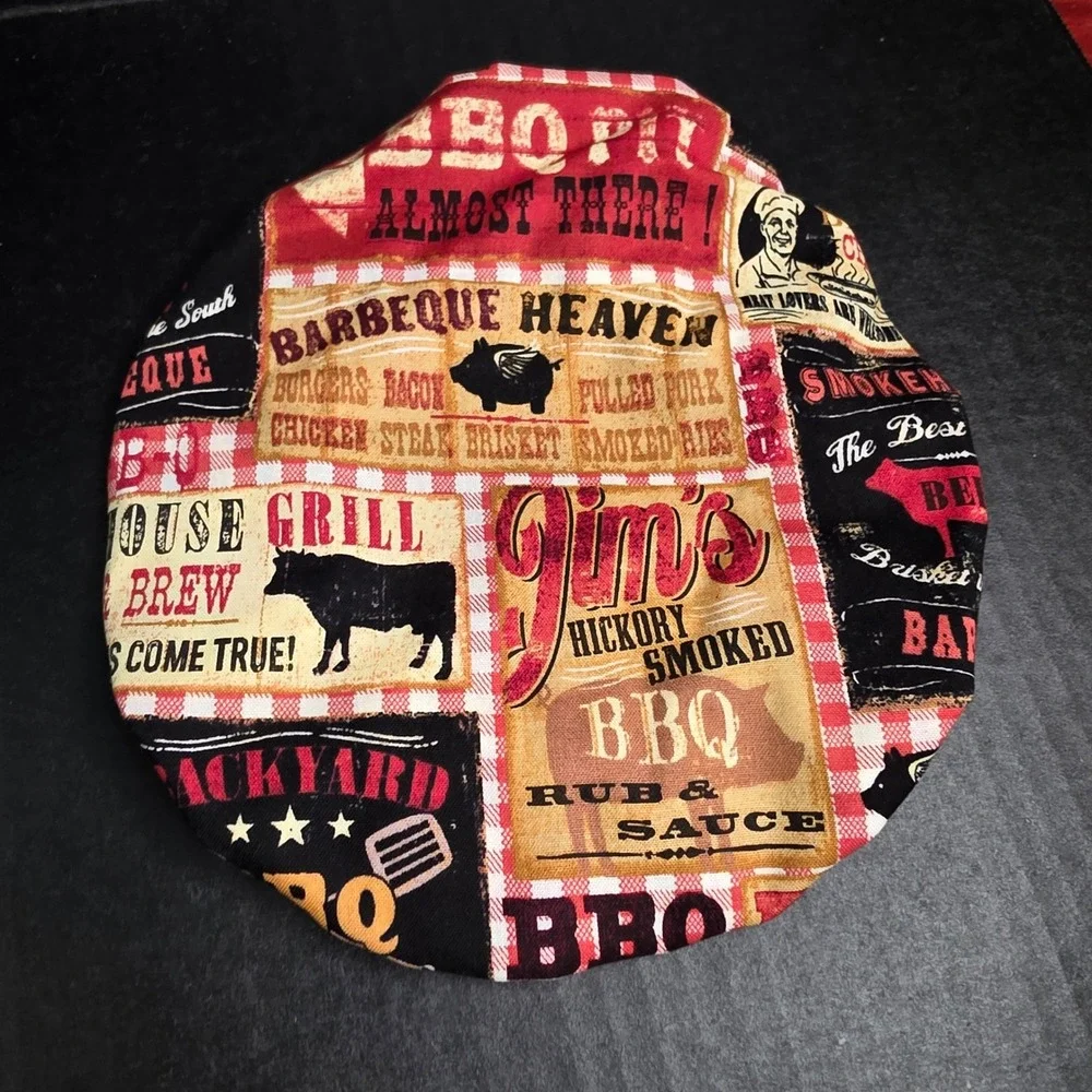 BBQ Theme Red Chili Peppers on Yellow KitchenAid Mixer Mixing Bowl Cover Baking
